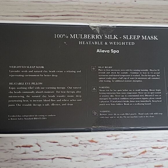 ALIEVA SPA Heated and Weighted Sleep Mask NWOT - Picture 4 of 4